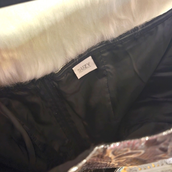 Suzy Shier Party/Holiday Strapless Foil Print Mini Dress - Picture 5 of 7